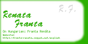 renata franta business card